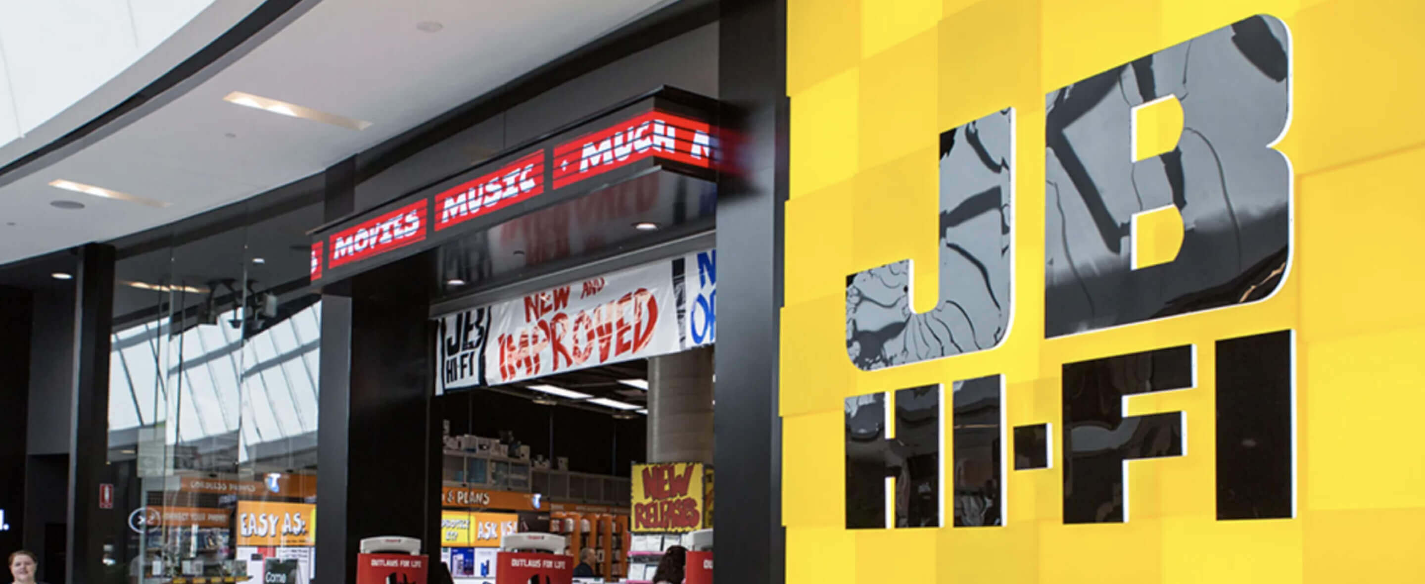JB Hi-Fi store front.