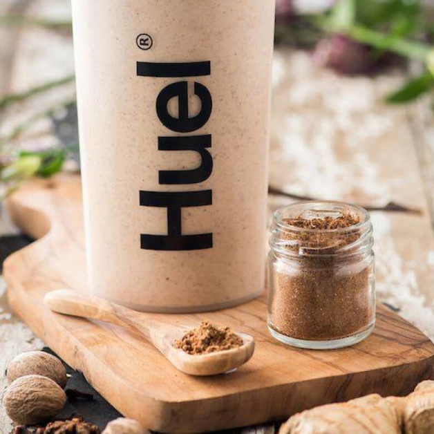 Health shake in Huel container