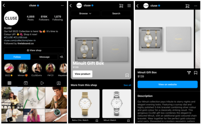 social-commerce-cluse-instagram-store