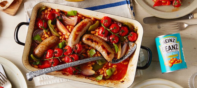 Heinz Beanz help create a tasty sausage platter.