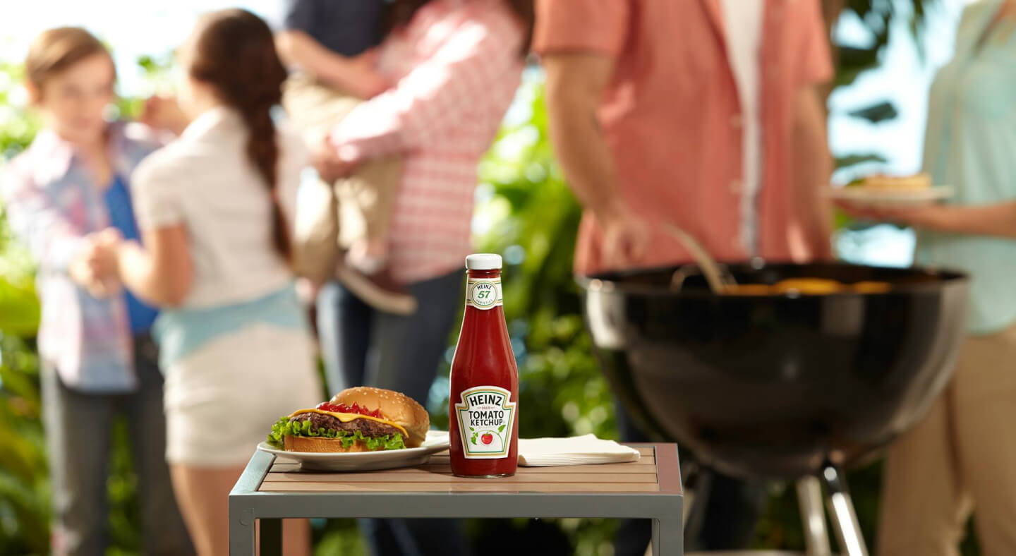 Heinz ketchup is great on burgers.