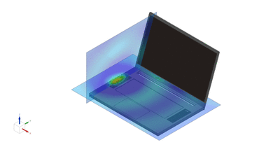 Grafik eines Laptops mit Heatmap