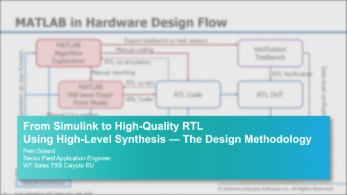 From Simulink to High-Quality RTL using High-Level Synthesis - The Design Methodology
