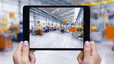 Manufacturing floor with tablet