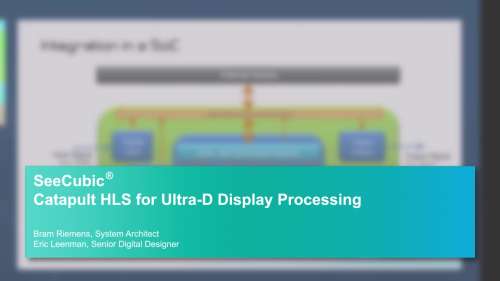 SeeCubic®: Catapult HLS for Ultra-D Display Processing