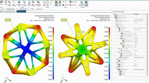 Automatisierte Topologie-Optimierung für den 3D-Druck/Additive Fertigung.