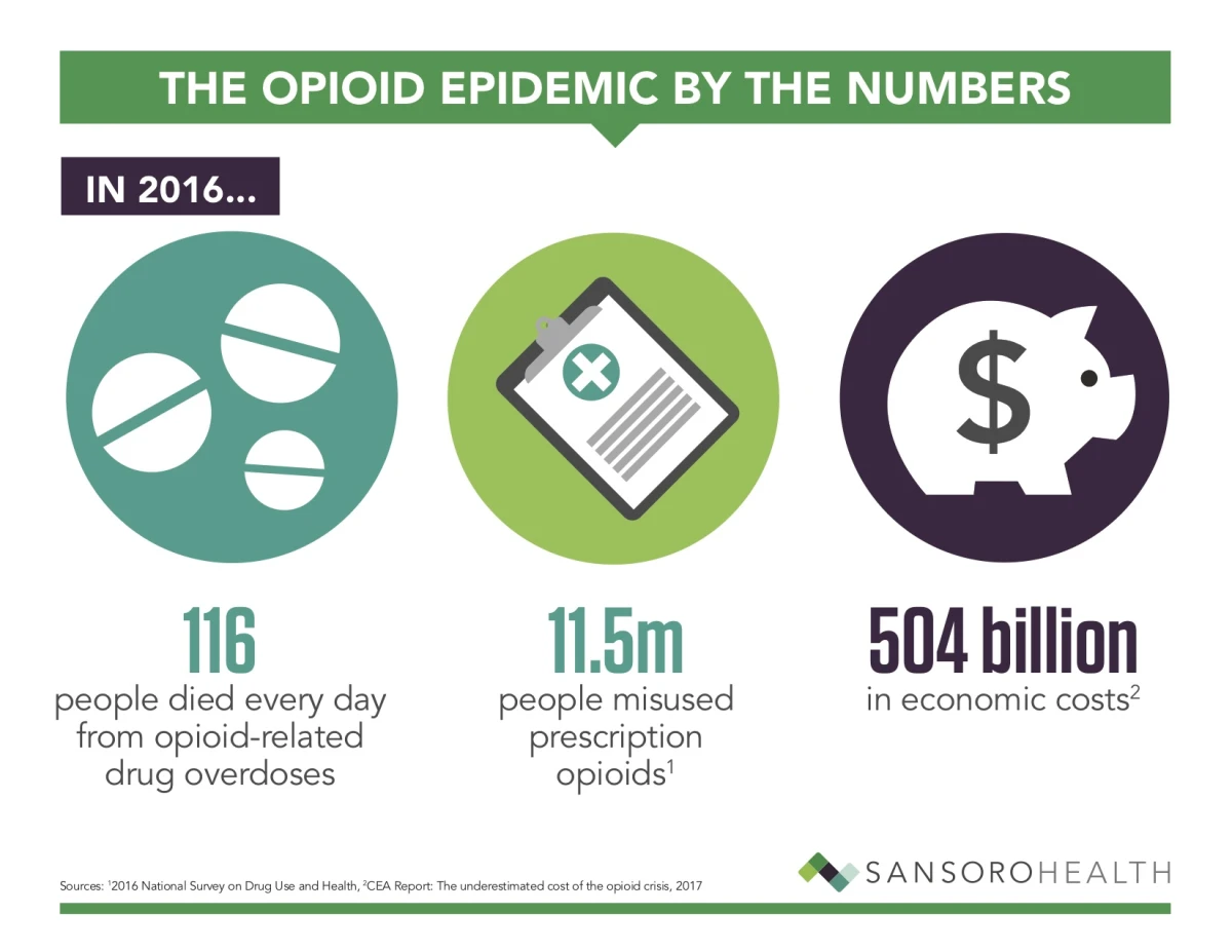 The Opioid Epidemic by the numbers - chart