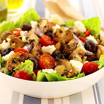 Warm Mushroom Salad with Feta