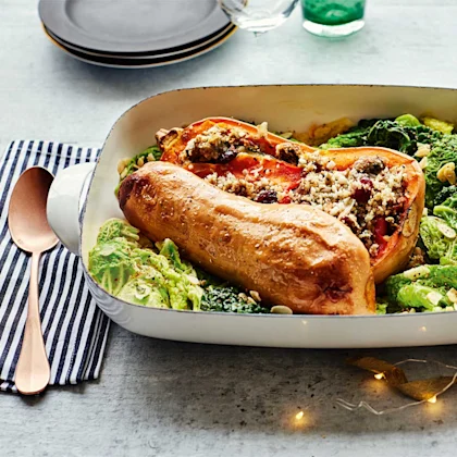 Glazed Savoy Cabbage with Flaked Almonds and Tarragon