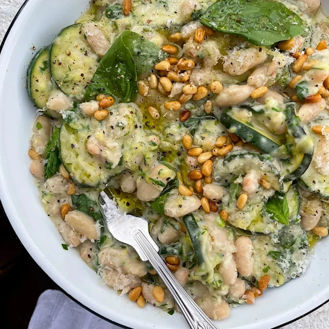 Creamy Courgette Beanotto