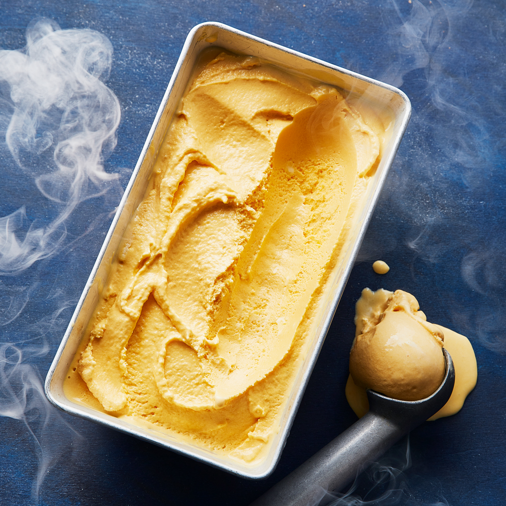 Celeriac Ice Cream with Smoked Sea Salt