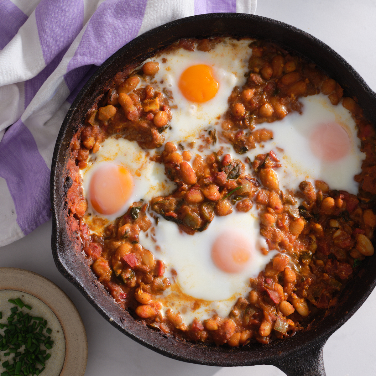 Harissa Baked Eggs