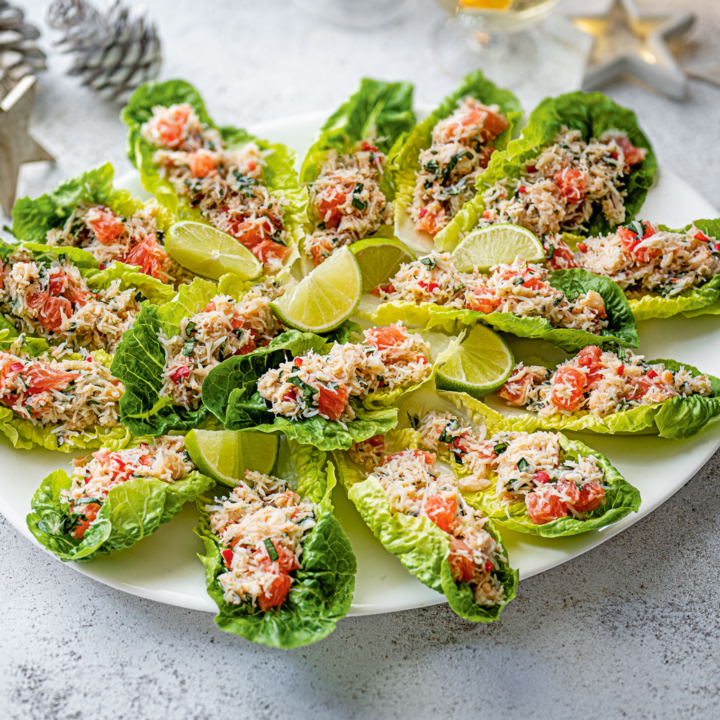 Thai Basil, Chilli and Red Grapefruit Crab Boats 
