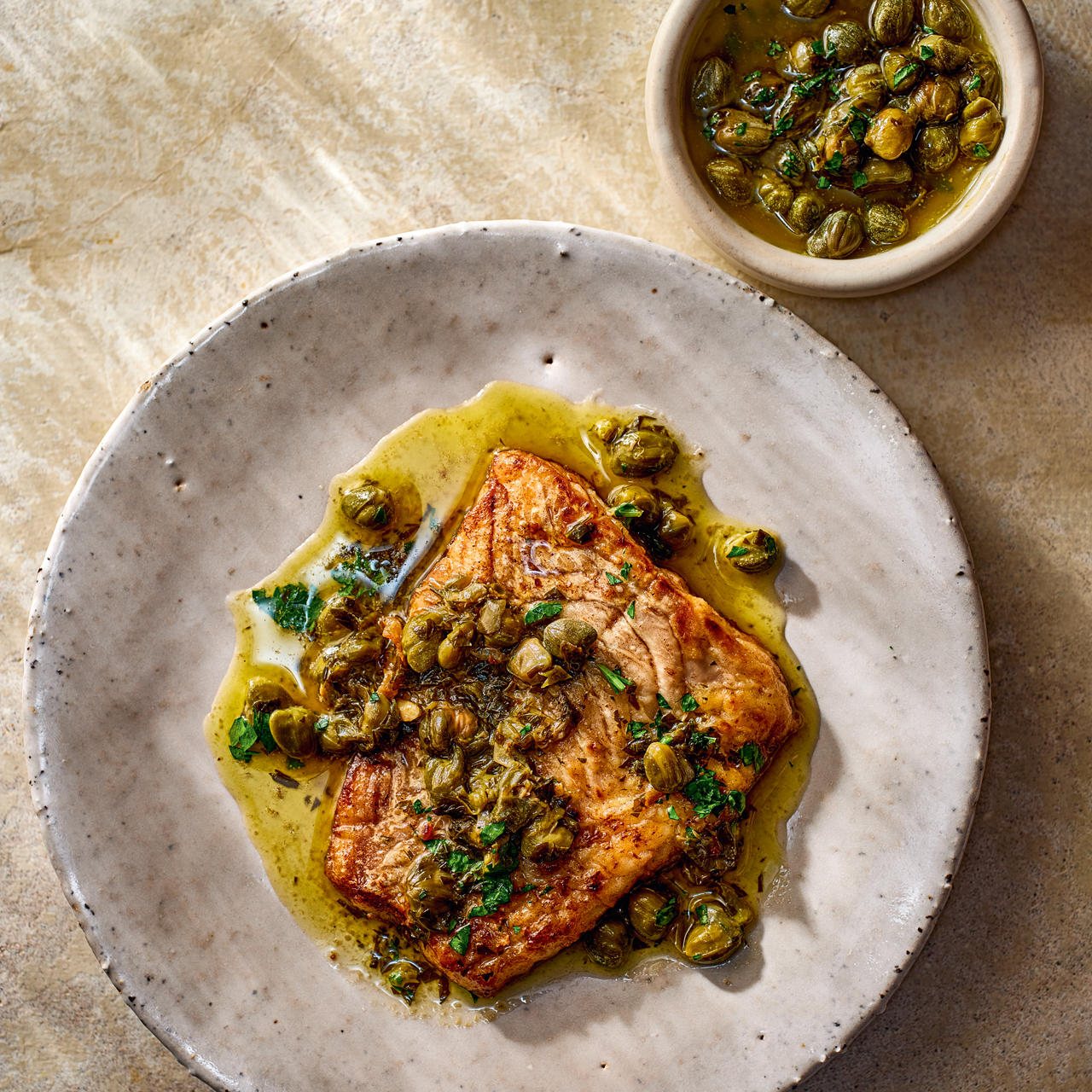 Cod with Lemon Butter and Caper Sauce