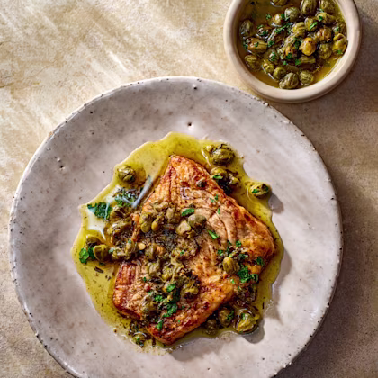 Cod with Lemon Butter and Caper Sauce