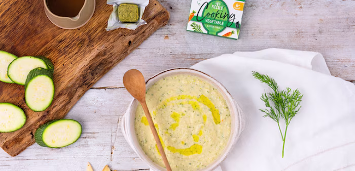 courgette and salmon with yoghurt
