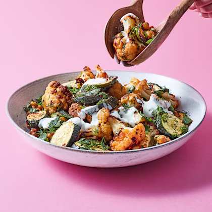 Spiced Courgette, Cauliflower and Chickpea Salad