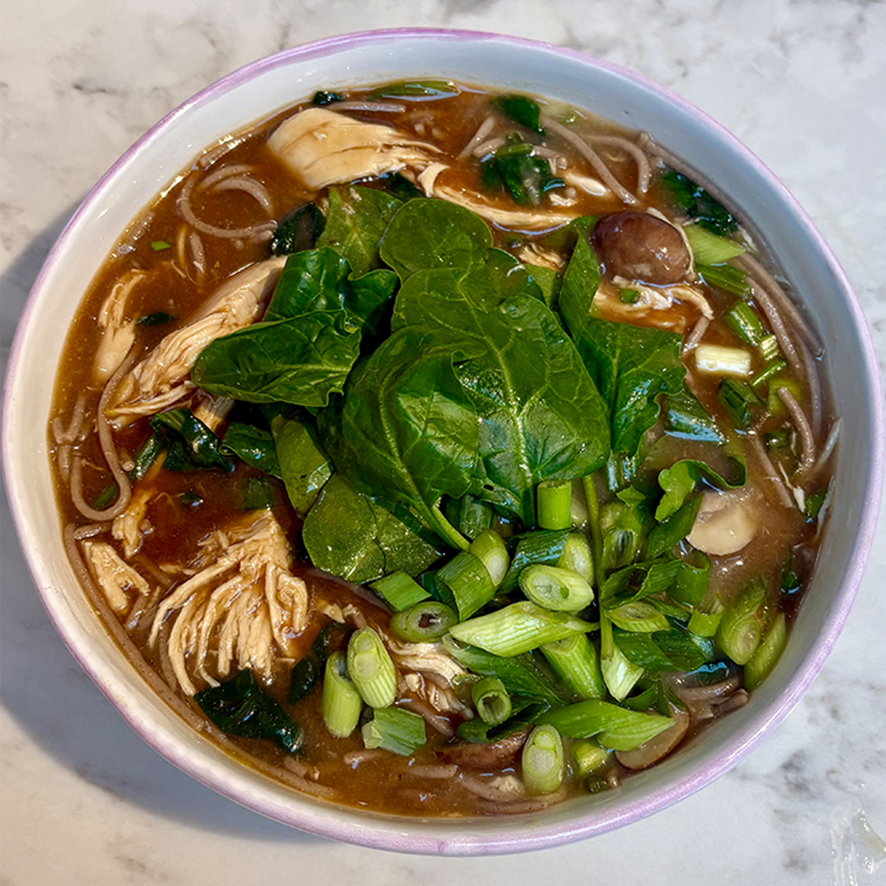 Warming Miso Chicken Noodle Soup
