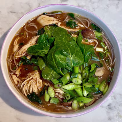 Warming Miso Chicken Noodle Soup
