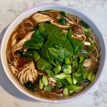 Warming Miso Chicken Noodle Soup