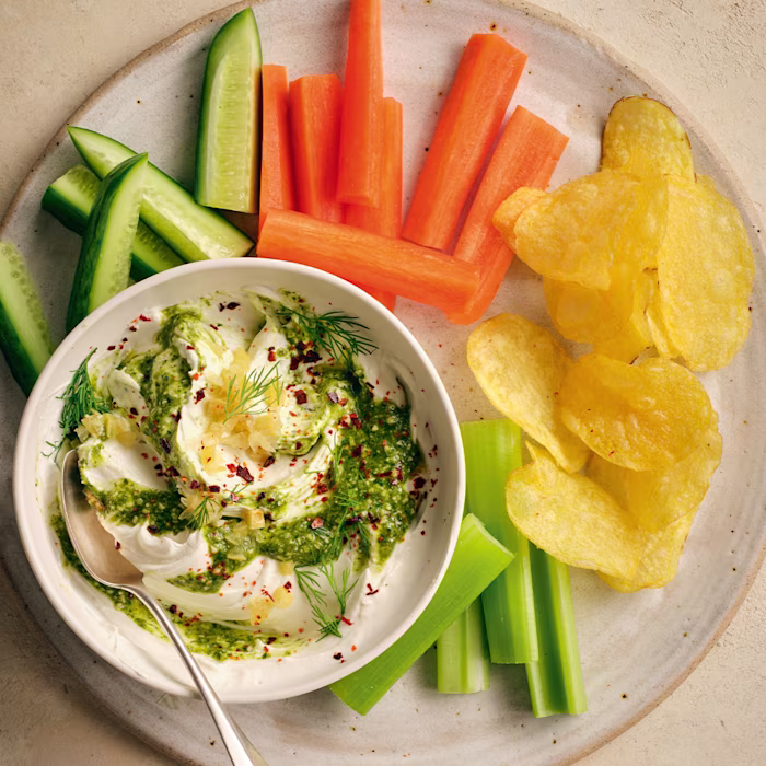 Lemon and Pesto Labneh Dip