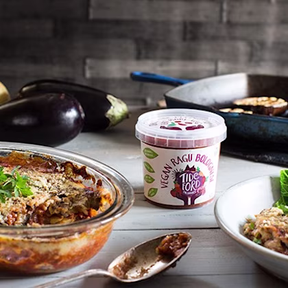 Vegan Moussaka with Tideford Organics Ragu Bolognese