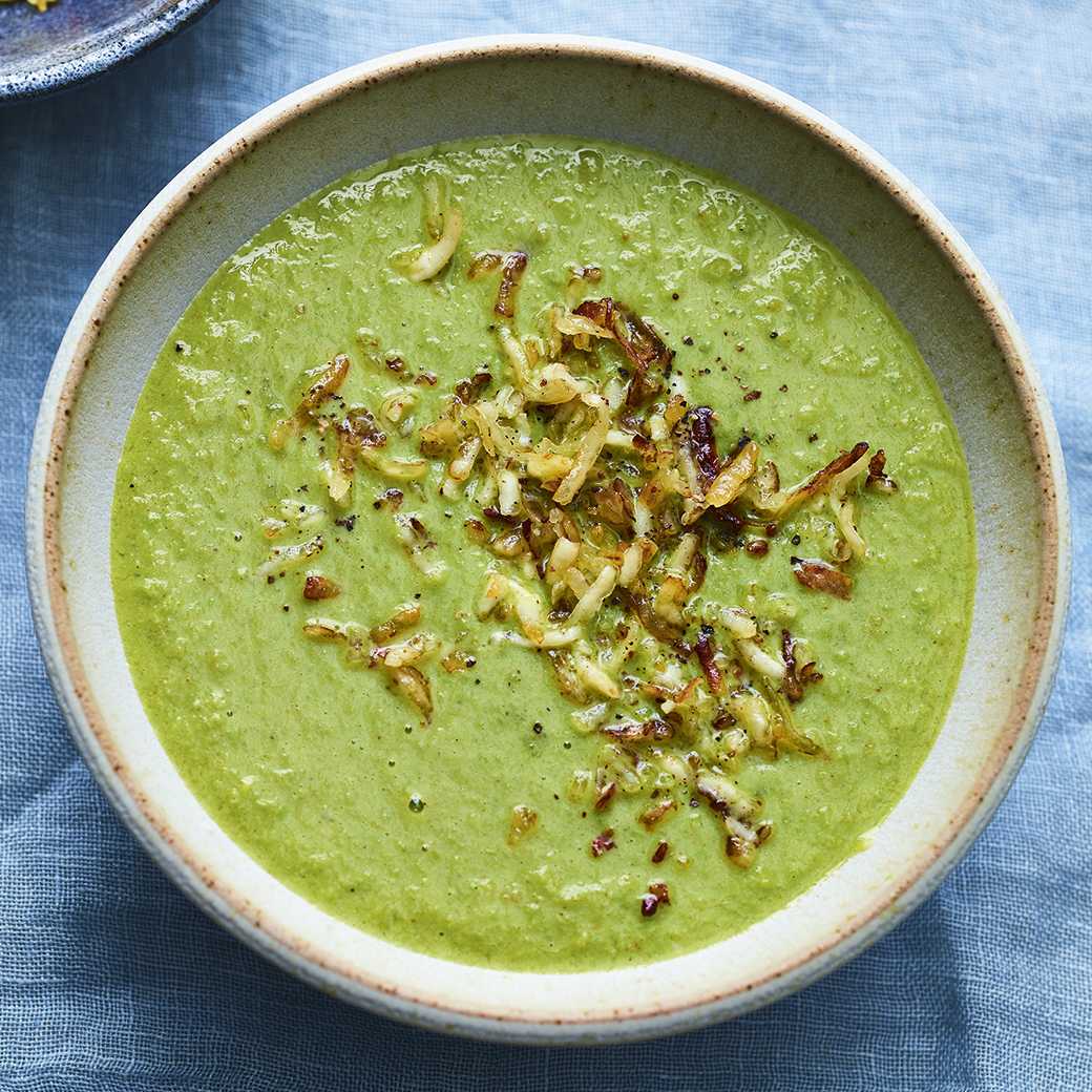 Spiced Pea Soup with Crispy Paneer