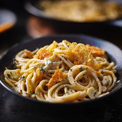 Tom Kerridge’s Crispy and Creamy Parmesan Spaghettoni