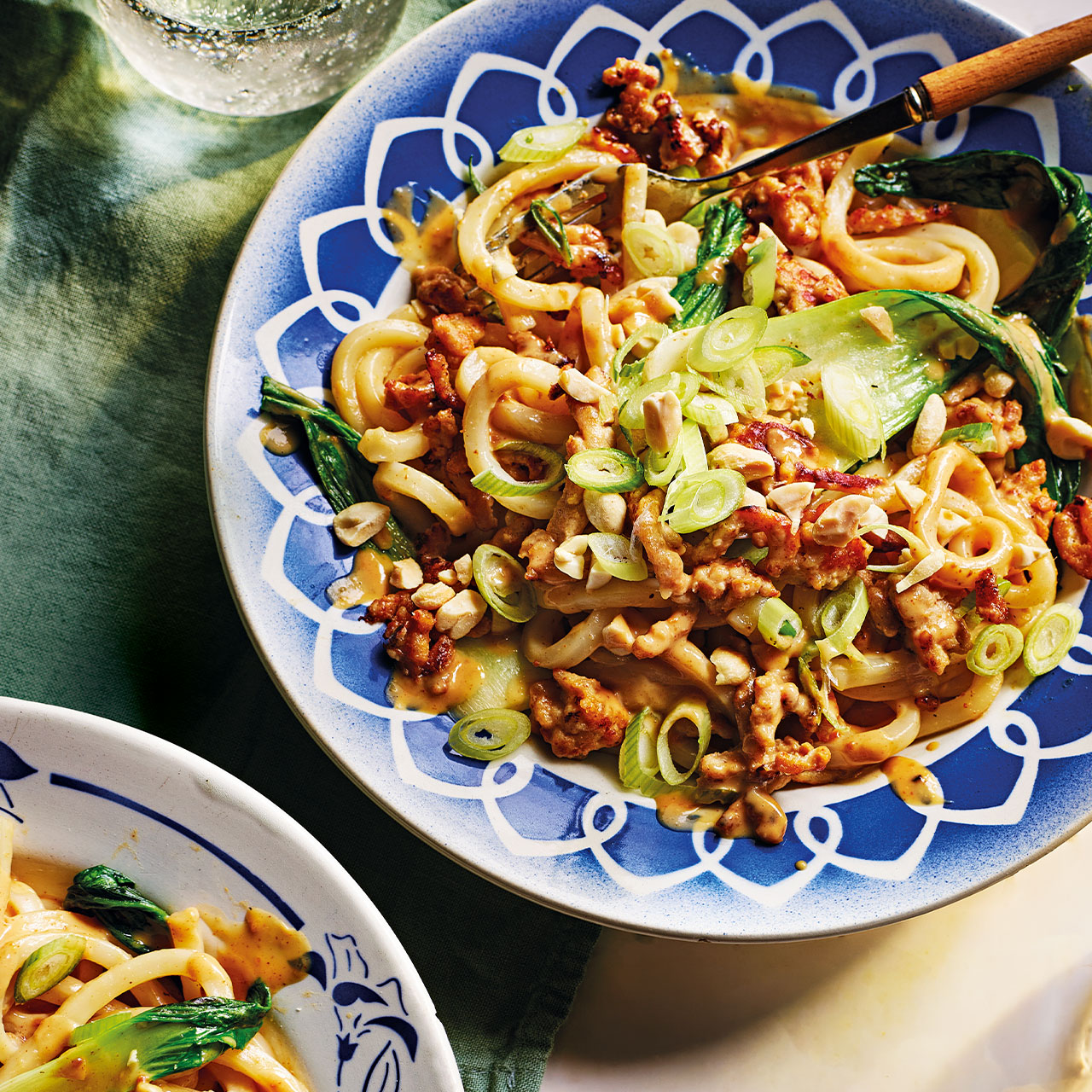 Peanut-Miso Noodles with Chicken Mince