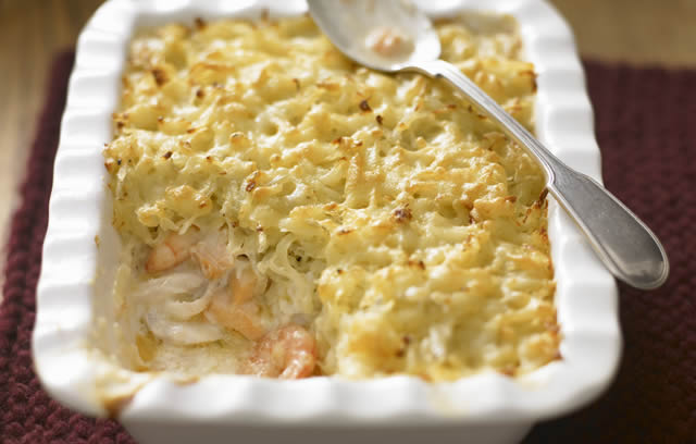 Creamy Fish Pie with Rosti Potato Topper