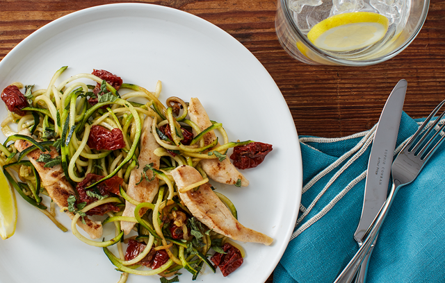 Courgetti with Chicken & Sundried Tomatoes