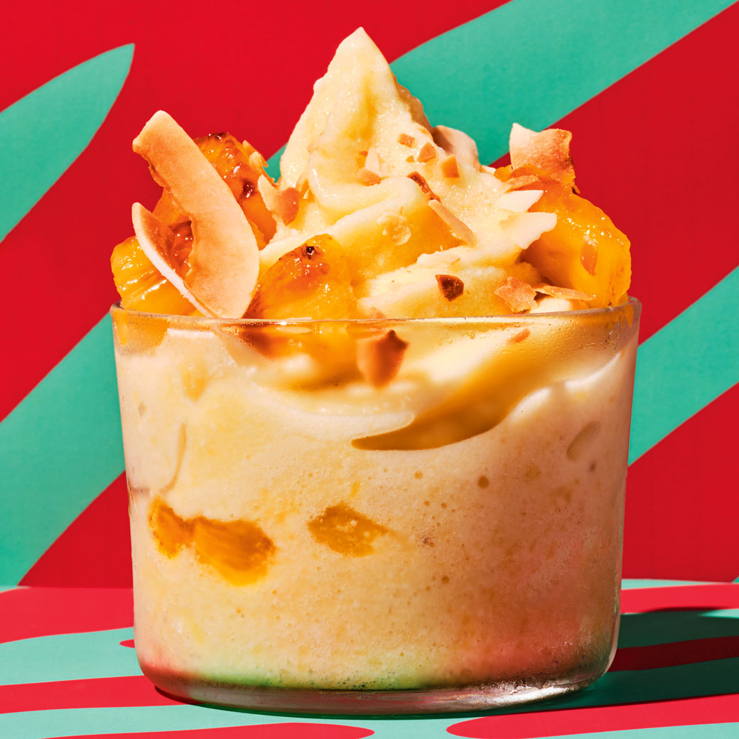 Soft-Serve Pineapple Whip with Toasted Coconut