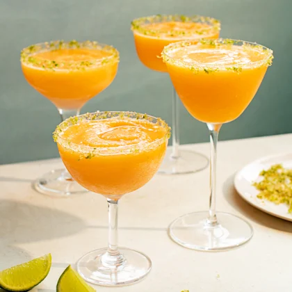 Orange Melon and Elderflower Gin Slushie