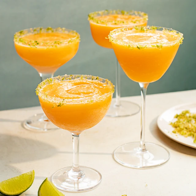 Orange Melon and Elderflower Gin Slushie