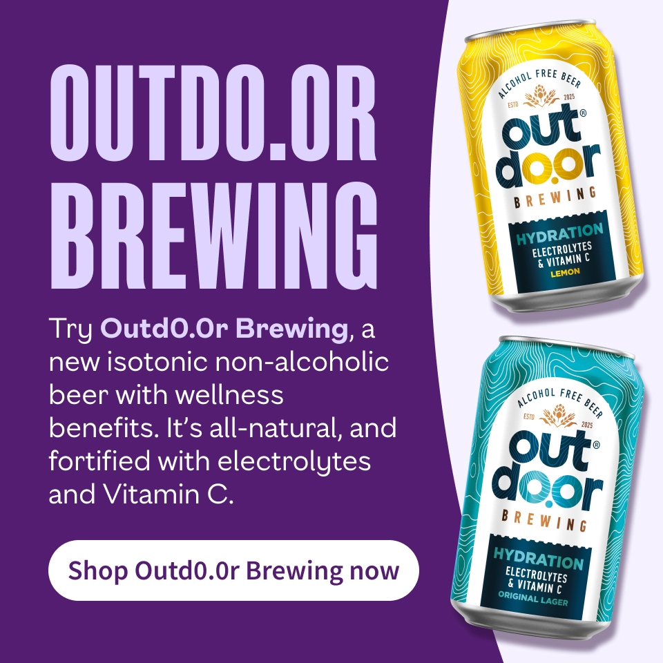 New to Ocado: Try Outdoor brewing, new non alcoholic beer fortified with electrolytes and vitamin C.