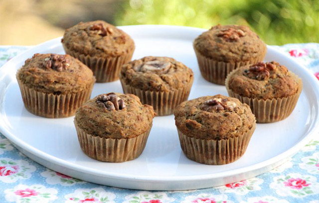 Vegan and Gluten Free Banana-Nut Muffins