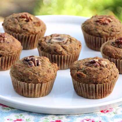 Vegan and Gluten Free Banana-Nut Muffins