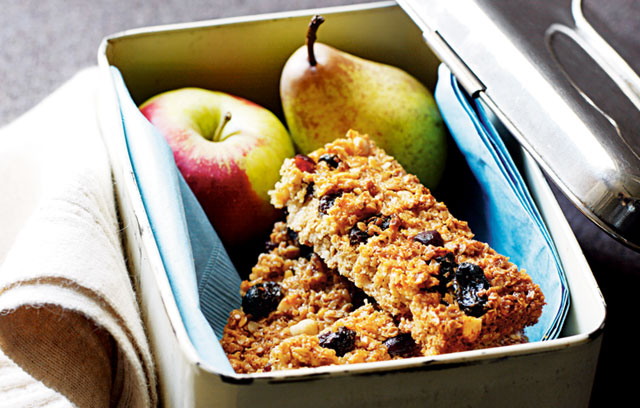 Berry and Cherry Flapjacks with Roasted Hazelnuts