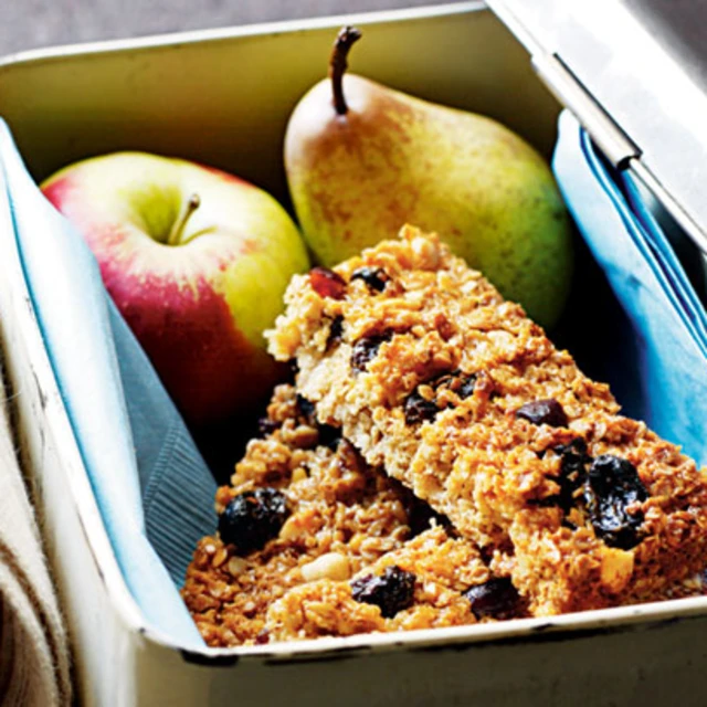 Berry and Cherry Flapjacks with Roasted Hazelnuts