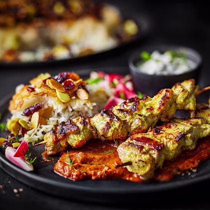Chicken Joojeh with Cranberry Tahdig