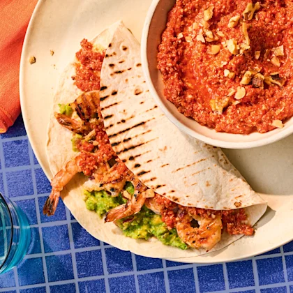 Piquillo Prawns with Chunky Avocado Salsa