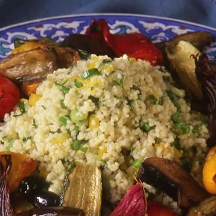 Minted Couscous with Roasted Vegetables