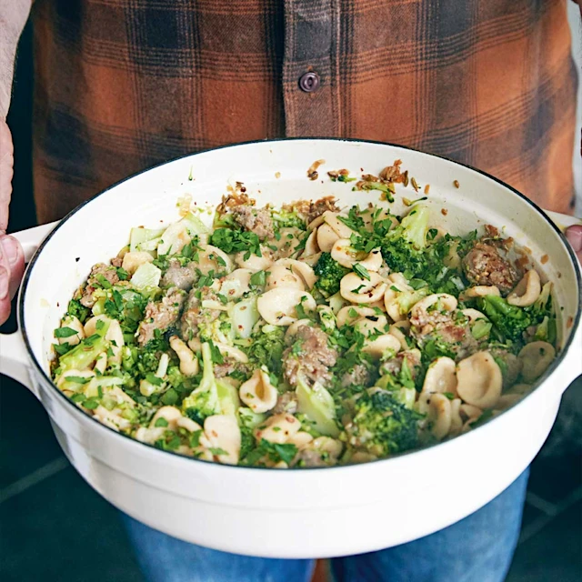 Orecchiette, broccoli, sausage and fennel seeds