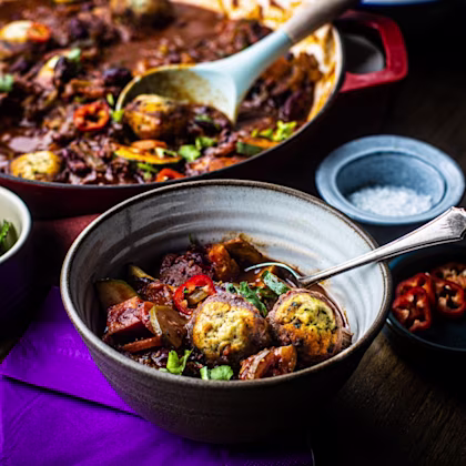 Vegan Stew and Dumplings