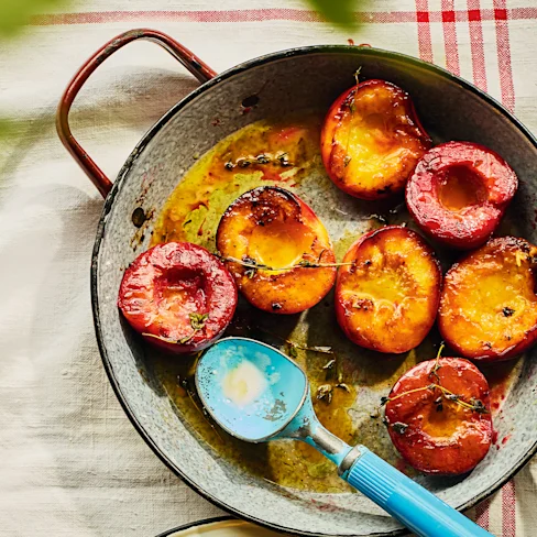 Maple-butter Stone Fruit with Thyme