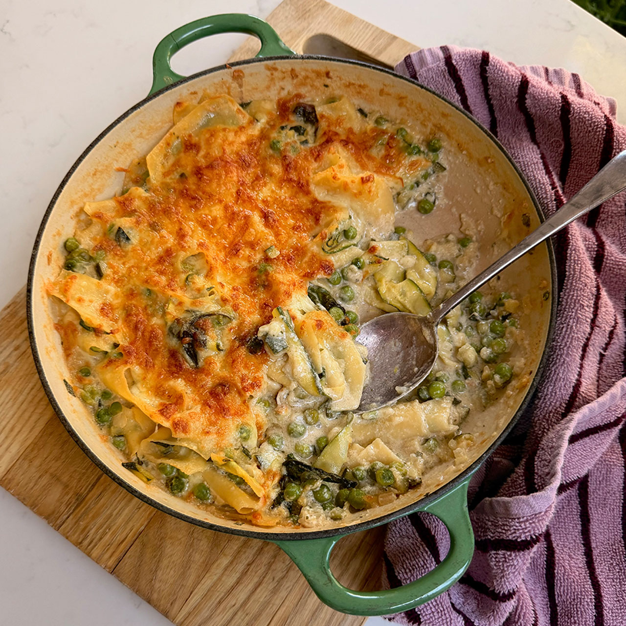 One Pan Courgette Lasagne