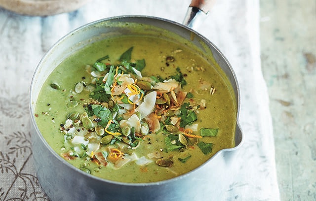 Spiced Peanut Butter & Roasted Parsnip Soup