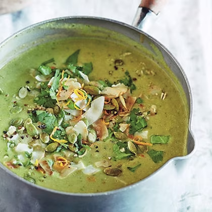 Spiced Peanut Butter & Roasted Parsnip Soup