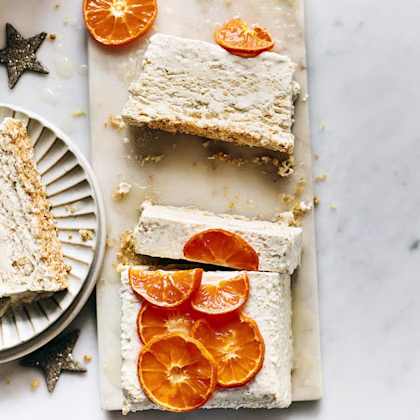 Brown Butter Semifreddo with Candied Clementines
