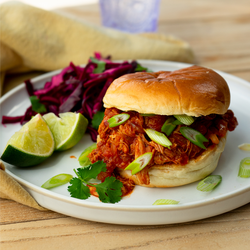 Slow Cooker Pulled Smokey Chicken